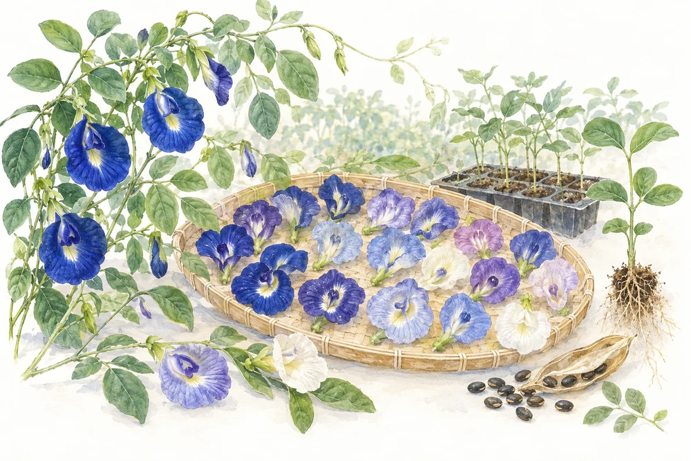 46系統の花を比べると、色素量にも違いがあるの研究テーマを表す挿絵
